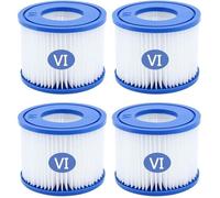 Lot de 4 filtres de type VI pour spa et jacuzzi - Remplace les filtres Coleman SaluSpa 90352E, Bestway, Lay-Z Spa,filtre de piscine