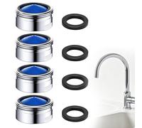 Lot de 4 filtres Perlator M22 ABS - Régulateur de jet M22 - Pour robinets - Insert d'économie d'eau chromé avec joint et filtre ABS - Embout de rechange antirouille pour cuisine et salle de bain