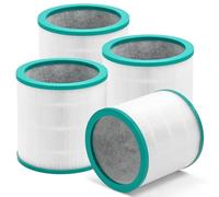 Lot de 4 filtres TP01 TP02 compatibles avec le ventilateur de tour purifiant Dyson Pure Cool Link TP00 TP03 AM11 et Cool Me BP01 Personal Series, filtre de rechange pour purificateur d'air à 360°