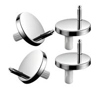 Lot de 4 fixations de charnière pour lunette de WC | Kit de fixation de charnière de siège de toilette pour maison, appartement, ferme, dortoir, salle de bain