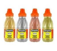 Lot de 4 flacons en 250 ml de Gouache Néfertari Métallique: Or, Argent, Cuivre, Bronze Argent G