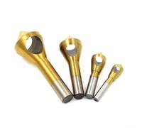 Lot de 4 forets coniques revêtus de titane pour bois et métal 2-20 mm