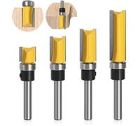 Lot de 4 Fraises pour Défonceuses 1/4 poignée, Fraise Metal Defonceuse a Bois, pour le Bois Massif, Outil de Coupe Professionnel le