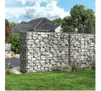 Lot de 4 Gabions pierre 100 x 80 x 30 cm Colonne Banc de jardin mur en pierre galvanisé SONGMICS