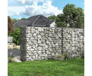 Lot de 4 Gabions pierre 100 x 80 x 30 cm Colonne Banc de jardin mur en pierre galvanisé SONGMICS