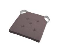 Lot de 4 galettes de chaise Duo velcro 38x38 gris perle