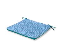 Lot de 4 Galettes de Chaise motif Éventails Verts 35x35 cm