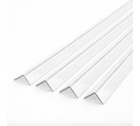 Lot de 4 garnitures d'angle rigides en plastique uPVC transparent - Longueur 10 mm - Angle de 90° - Pour murs, panneaux et coins - PVC solide et durable - Taille 10 mm