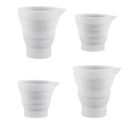 Lot de 4 Gobelets Doseurs Pliables en Silicone pour Lessive (2 x 50 ml + 2 x 100 ml) avec Graduations Ldéal pour Lessive Liquide Adoucissant et Usage Domestique