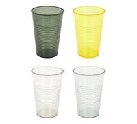 Lot de 4 Gobelets Réutilisables Bain de Soleil 20cl Vert & Jaune