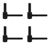 Lot de 4 Gonds à Scellement Chimique - Acier - Noir - Corps de gond Zn anti corrosion - Longueur 130 mm - Pour Charnière pour Volet Battant - Tige en fil acier cranté - Fabrication Française