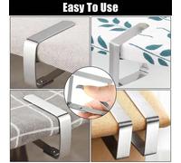 Lot de 4 grandes pinces à nappe en acier inoxydable pour camping, adaptées aux tables intérieures et extérieures, camping, pique-nique, restaurant - Couleur originale "✨[Matériau]Ces pinces à nappe so