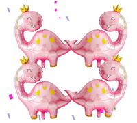 Lot de 4 grands ballons en aluminium pour fête d'anniversaire, révélation du sexe du sexe - 96,5 cm - Rose
