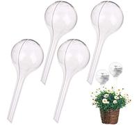 Lot de 4 grands globes d'arrosage en Verre Synthétique pour Plantes d'Intérieur Bulbes Goute à Goute Arrosage 26,6 x 7,9 cm Matériel d'Arrosage Automatique en PVC pour arrosage automatique des plantes
