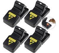 Lot de 4 grands pièges à rats très résistants qui tuent instantanément - Piège à souris réutilisable, solution réutilisable pour rats et rongeurs Uwenkjie.