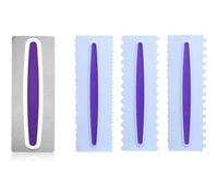 Lot De 4 Grattoirs À Gâteau Pour Décoration De Gâteaux, Glaçage, Spatules À Fondant, Lisses, Crème