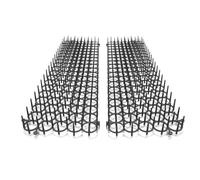 Lot de 4 Grilles Anti-nuisibles - Pic Anti Pigeons, Oiseaux, Chats - Repulsif Naturel et Ecologique pour Jardinières et Potagers - Protection Immédiate - Découpable et Modulable - 49 X 14 CM