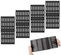 Lot de 4 grilles de cuisson réglables - 20 cm de large - Grille universelle de rechange pour barbecue à gaz - Extensible de 31 cm à 48 cm de profondeur - En acier porcelaine