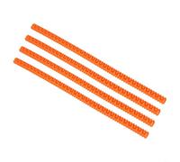 Lot de 4 housses de protection en silicone résistantes à la chaleur pour grille de four, grille-pain et micro-ondes 35 cm (orange)