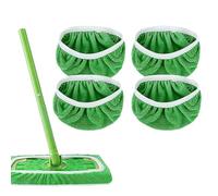 Lot de 4 housses de serpillère en microfibre lavables 25,5 x 11,5 cm | Serpillière pour utilisation humide et sèche, en microfibre pour balai à franges Swiffer Sweeper Mop