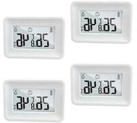 Lot de 4 hygromètres-thermomètres avec écran LCD pour serre et voiture - à la maison et au bureau - en degrés Celsius (°C) - mesures précises.