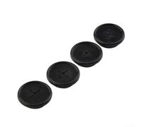 Lot de 4 œillets de sonde à viande en silicone haute température pour traîneaux et fumoirs de bois, anneaux d'étanchéité de 2,4 cm pour câbles de capteurs de température, noir