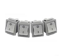 Lot de 4 interrupteurs à bouton poussoir avec indicateur LED, 20 A/125 V AC, boîtier ignifuge, contacts en cuivre renforcé, 31 x 25 mm, pour cuiseur à riz et appareils électriques