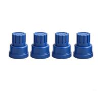 Lot de 4 interrupteurs à volant M30 x 1,5 en plastique pour radiateur régulant la température du radiateur - Noir et bleu (bleu)
