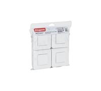 Lot de 4 interrupteurs va et vient 10A complet - Mosaic - blanc -