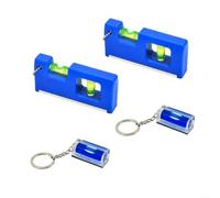 Lot de 4 jauges de niveau magnétiques de 10,2 cm avec base magnétique puissante, bulles en acrylique résistantes aux chocs pour accrocher des photos, étagères compactes, jaunes et bleues, ABS