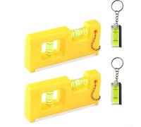 Lot de 4 jauges de niveau magnétiques de 10,2 cm avec base magnétique puissante, bulles en acrylique résistantes aux chocs pour accrocher des photos, étagères compactes, jaunes, bleues et portables