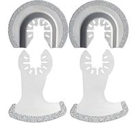 Lot de 4 lames diamantées oscillantes en forme de faux et demi-cercle de 64 mm pour enlever les joints, mortier, carrelage, béton, compatibles avec Dewalt, Makita, Fein, Ryobi, Dremel, Rockwell