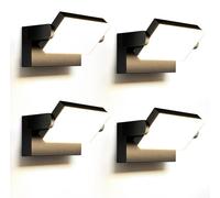 Lot de 4 lampes murales LED, 60 W, 5000 lm, 3000 K, indice de protection IP65, pivotantes