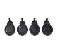 Lot de 4 lampes solaires de rechange pour lampe de jardin avec 3 modes de clignotement, couvercle en plastique étanche IP55 pour éclairage extérieur, pile AA rechargeable (A)