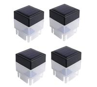 Lot de 4 lampes solaires d'extérieur pour jardin, allée, terrasse | Ces lampadaires solaires illuminent les chemins extérieurs et les jardins en utilisant l'énergie solaire sans câblage.