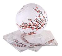 Lot de 4 LAMPIONS Boules ais Cerisier 30 Rose PHOTOPHORE
