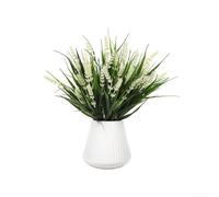 Lot de 4 Lavandes Artificielles Réalistes 30cm pour déco Lot | Aspect ultra-réaliste, touche de nature, pour idéal salon pour chambre, nettoyage pour facile, durée de vie (milk white)
