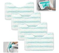 Lot de 4 Lingettes Reutilisables Microfibre pour Bath Cleaner Micro Duo - 20 x 12,5 cm - pour Accessoires de Rechange Leifheit