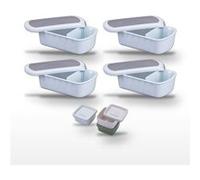 Lot de 4 lunch box 1L avec 3 boîtes à sauce Fackelmann Storage Coloré|Bleu