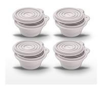 Lot de 4 lunch box 1L avec 4 ustensiles de cuisine Fackelmann Storage Blanc