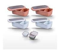 Lot de 4 lunchbox 1L avec 3 boites à sauce Fackelmann Storage Rouge|Bleu|Coloré