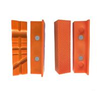 Lot de 4 mâchoires d'étau magnétiques en caoutchouc souple pour étau en métal et machines-outils (12,7 cm, orange)