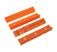 Lot de 4 mâchoires magnétiques souples en PPT, pour étau de 10,2 à 15,2 cm, en forme de V et plates, pour protéger le bois/métal/plastique, orange (15,2 cm orange)
