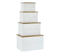 Lot de 4 Malles Design Catalina 54cm Blanc