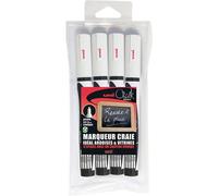 Uni-Ball Marqueur craie effaçable Chalk pointe ogive 0,9-1,3 mm blanc - Pochette de 4