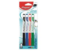 Maped Feutres pour tableau blanc Marker'Peps – Effaçables à sec 1,5 mm – Blister 4 assortis