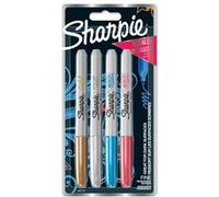 Sharpie Marqueur Permanent Fine Metallic, Blister De 4