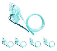 Lot de 4 masques à oxygène standard allongés pour adulte avec tube de 2 m et sangle élastique réglable - Taille XL
