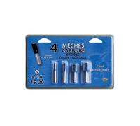 Lot de 4 mèches à rainer droites 8 à 20 mm 428.…