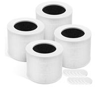 Lot de 4 mini filtres HEPA pour purificateur d'air LEVOIT Core Mini Filtre de rechange HEPA 3 en 1, charbon actif haute efficacité, pièce de rechange Mini-RF
